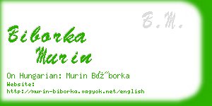 biborka murin business card